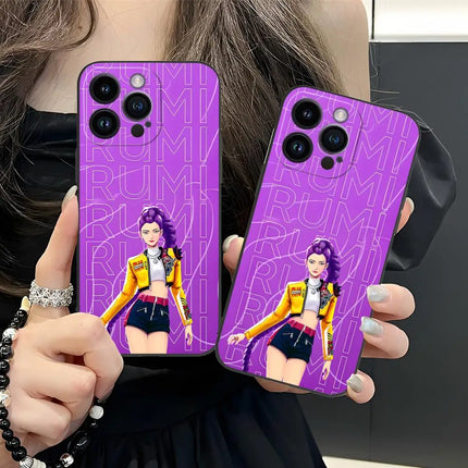 KPOP Hunters Rumi Phone Case for iPhone 17 16 15 14 13 12 11 X XR XS 8 7 Pro Max Plus Mini Colour Protective Cover Pretty Luxury