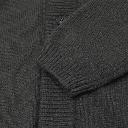 Top Quality Oversized Button Lapel Cardigan Men Women Black Dark Gray Casual Fashion Couple Our Legacy Knitted Sweater With Tag