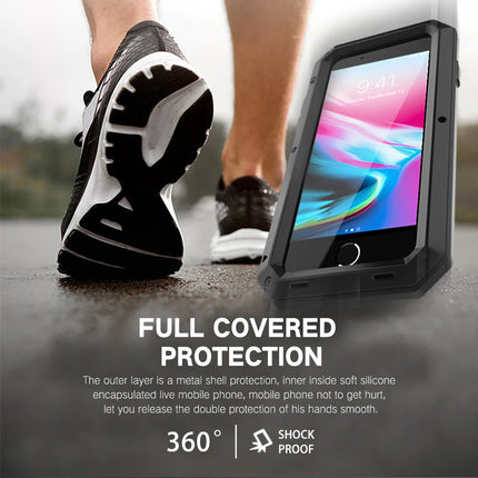 Heavy Duty Metal Aluminum Phone Case for iPhone 14 13 12 11 Pro Max XR XS 6 6S 7 8 Plus X SE Doom Armor Shockproof Case Cover