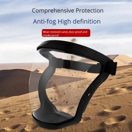 Full Face Shield Antifog Protection Cover Transparency Protective Mask With Filters For Motorcycle Cycling Dusting Mask Kitchen