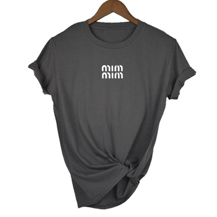 T-Shirt for Short Sleeve Summer Print Top Trend Tee Round Neck Clothes
