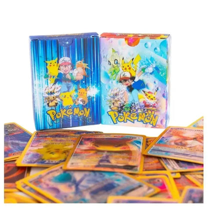 NEW 50Pcs Pokemon 3D Shining Rainbow Cards English Vmax Gx Charizard Pikachu Trading Game Collection Battle Card Children Toys