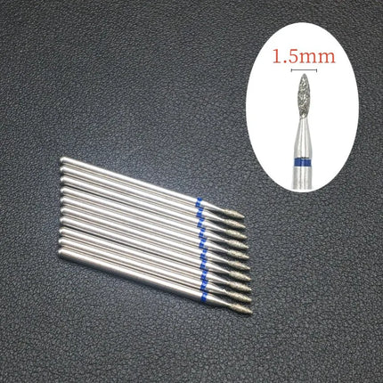 10 Piece Nail Milling Cutter Set Diamond Electric Nail Enhancement Drill Nail Drill Corner Cleaning Drill Burr Accessories Tool