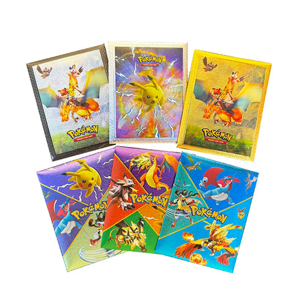 10Pcs Pokemon Colorful Shining Rainbow Cards English Vmax Gx Charizard Pikachu Trading Game Collection Battle Card Children Toys