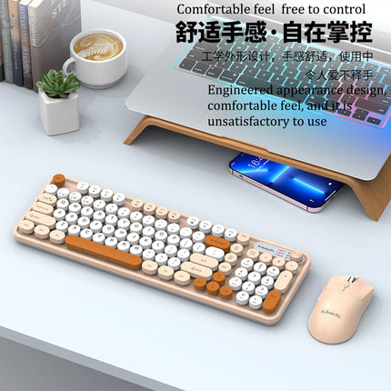 K-snake Wk300 Bluetooth Wireless Keyboard And Mouse Set Punk Keycap Mute With Volume Knob Computer Office Universal - product