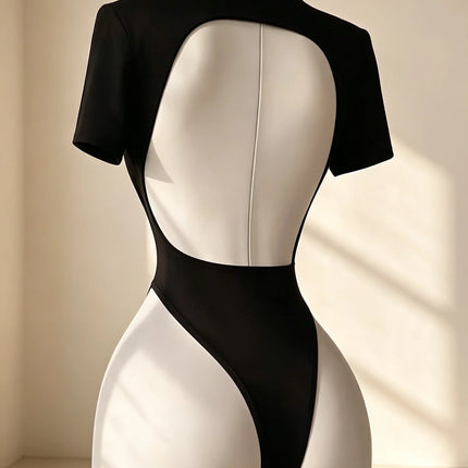 Women's High-Quality Backless Bodysuit Basic Solid Color Comfortable Fit Underwear