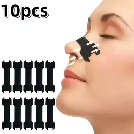 10/20/30PCS Black Nose Strips Extra Strength Nasal Strips Better Sleeping Non-Invasive Anti Snoring Strips for Adult and Child
