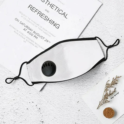 Cotton Face Mask with Breathing Valve Filter Reusable Washable Masks Fashion Mouth Face Mask Anti Dust Activated Carbon PM2.5
