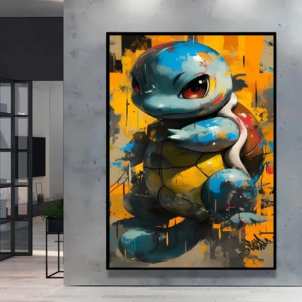 Japanese Anime Canvas Paintings Pokemon Pikachu Poster Cartoon Character Picture Bright and Clear Colors High Quality Home Decor
