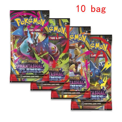 HOT! 360Pcs Pokemon Card Prismatic Evolutions PHANTASMAL FLAMES Scarlet Violet 151 Bolt English Booster Battle Transaction Card
