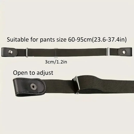 Traceless Invisible Elastic Belt Women's Belt Jeans Pants Men's Elastic Belt - product image from BSM MART