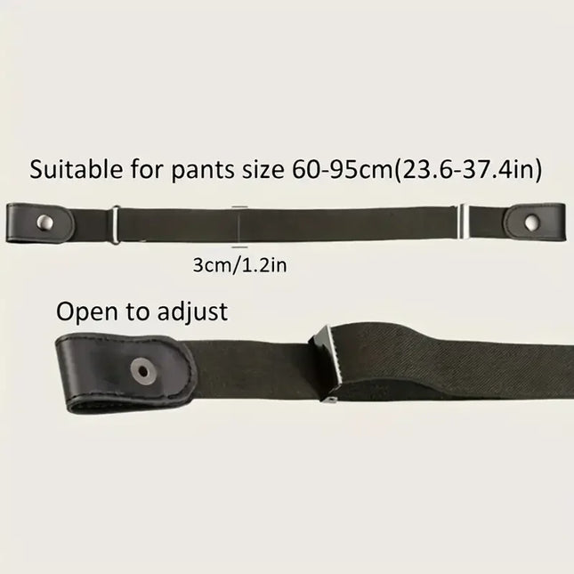 Traceless Invisible Elastic Belt Women's Belt Jeans Pants Men's Elastic Belt - product image from BSM MART