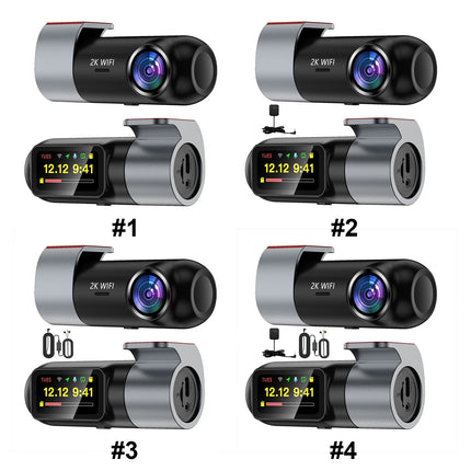 HD 2K WIFI/GPS Dash Cam 24H Parking Mode 2560 X 1440 Car DVR Support 256GB Max G-Sensor Loops Recording Dashcam for Vehiles