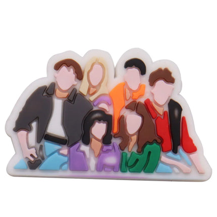 Single Sale 1pcs PVC Social Woker Epic Man Don't Be An Idiot Assistant Friends False Office Shoe Charms Accessories Decorations 