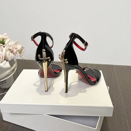 2026 New Women's Shoes Fashion Patent Leather High-heeled Sandals Luxury Women Designer Shoes Fine Heel Sexy High Heels Zapatos