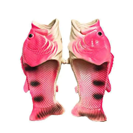 Funny Lifelike Fish Slippers Plus Size 43-47 Women's Weird Animal Slides Beach Slippers Unisex Indoor Outdoor Shoes Flip Flops