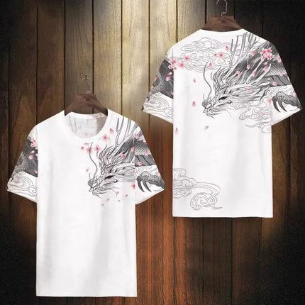 New Chinese Style T-Shirts Dragon Totem 3D Print Men Women Tees Short Sleeve Round Neck T Shirt Harajuku Y2K Tops Men's Clothing