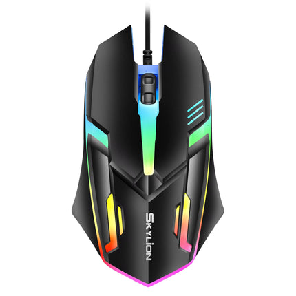 F1 Wired 3 Keys Mouse Colorful Lighting Gaming and Office For Microsoft Windows and Apple IOS System - product image from BSM
