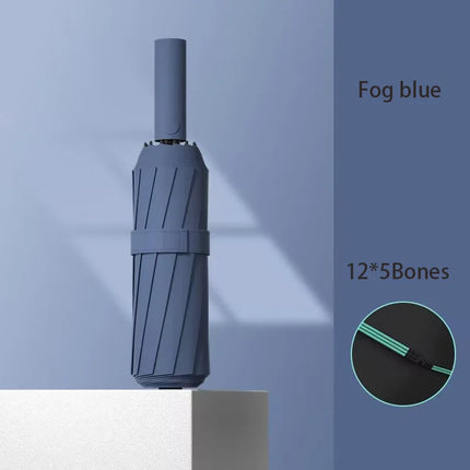 60Bones Super Windproof Umbrella All Weather Umbrellas Large Size Men Automatic Business Umbrella UV Protection Women Sunshade