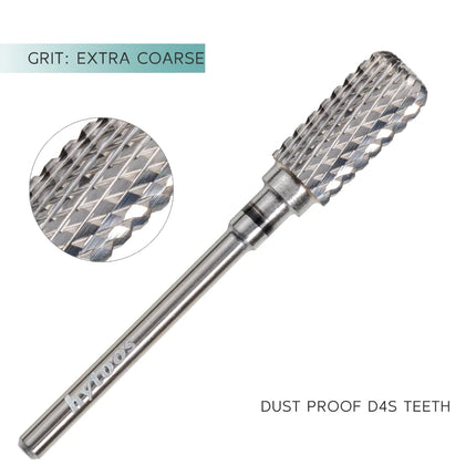 HYTOOS Safety Nail Drill Bits 13mm Barrel Dust Proof D4S Right-handed Carbide Drill Bits for Nails Electric Manicure Drills Tool
