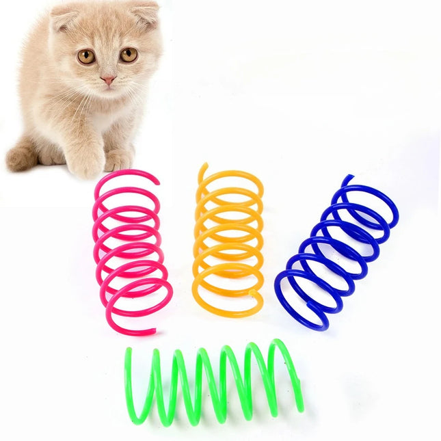 4Pcs Cat Spring Toy, Cat Spiral Toys Interactive for Indoor Colorful Cats Plastic Springs Coil for - product image 6