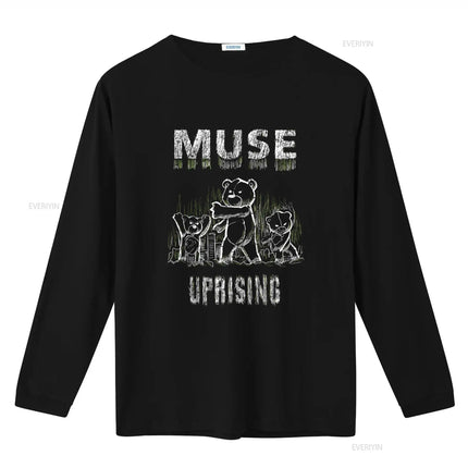 Best Seller Muse Uprising Bear Design Cotton T Shirt Merch for American Style vintage Washed Unisex streetwear homme graphic