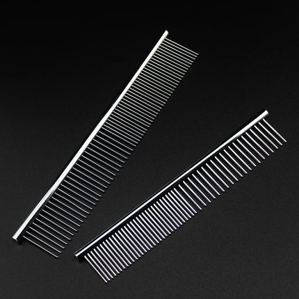 Stainless Steel Dog Comb Long Thick Hair Fur Removal Brush 16/19cm Pets Dog Cat Grooming Dematting Combs for Shaggy Dogs