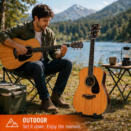 AUPHY SGS22 Acoustic Guitar Stand Clip-on 2Pcs, Seamless Play-to-Rest Switching Ultra-light Portable Mini Floor Holder Black