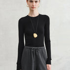 Round Neck-Black / S