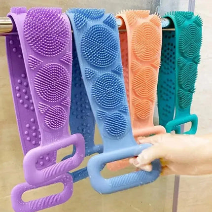 Body Sponge Silicone Back Brushes Bath Towels Scrubber Rubbing Back Peeling Massage Shower Belt Extended Skin - product image