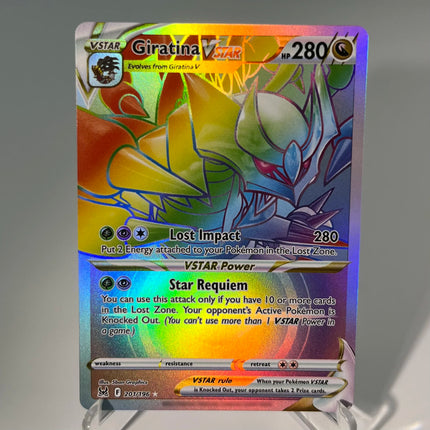 Lost Origin PKM Cards PTCG6-D GX Rainbow Giratina V Aerodactyl Pikachu Rare Collection Battle Toys Gifts for Hobbies