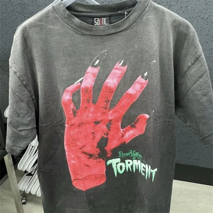 Washed Saint T-Shirt Men Women Best Quality Tee Tops Vintage T Shirt