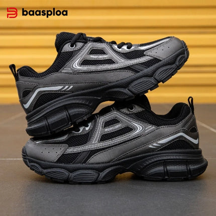 Baasploa Women Running Shoes Lightweight Breathable Sport Shoes Female Comfort White Casual Sneakers Height Increase Cushioning