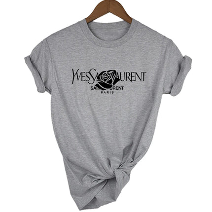 Luxury brand Brand Alphabet Printed Crew Neck Clothing Short Sleeve T-Shirt Trend Summer