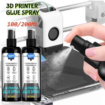 100ml Strong 3D Printer Adhesive Spray Suitable for PLA, ABS, PETG, TPU Filaments - Reduces Warping, Enhances Bed Adhesion New