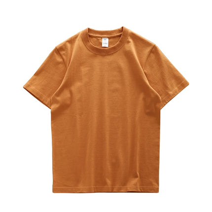 American 230g Heavy Cotton Short-sleeved T-shirt Men's and Women's Shoulder Pure White Bottoming Shirt 2025 New Clothes Summer
