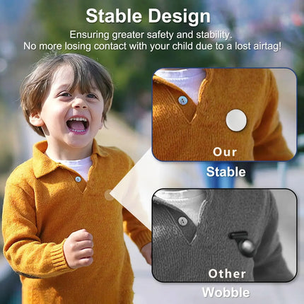 RGEEK Silicone Airtag Holder with Safety Pins AirTag GPS Tracker Case for Children Kids Elderly Hidden Inside Clothes Backpack