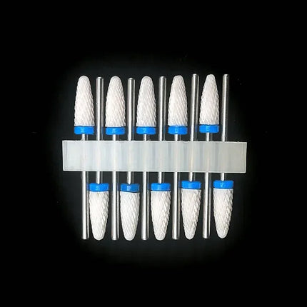 10 Ceramic Drill Bits, Milling Cutters, Rotating Nail Polish Grinding Machine Accessories, Overflow Removal Tool Accessories