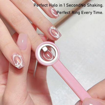 Halo Cat Eye Nail Magnet Ring Magnetic Tool with Handle for Cat Eye Gel Polish DIY Nail Art Manicure Tools
