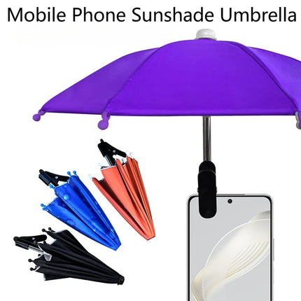 1pc, Mobile Phone Sunshade Sun Umbrella with Small Clip, Suitable for Beach, Photography and Video, Car Mobile Phone Holder