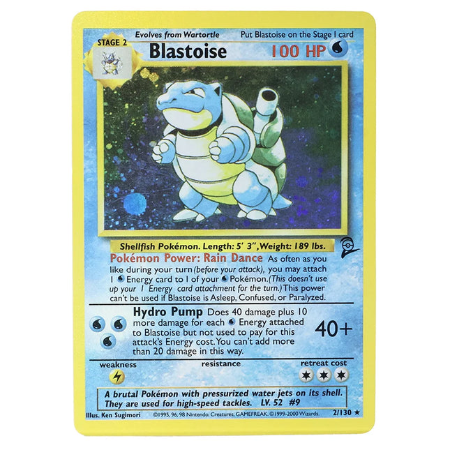 Proxy PTCG A-Neu1999 Englisches Basis-Set 2000 Englisches Basis-Set 2 Serie Glurak Turtok Proxy Karten Spielsammlung Anime Karten