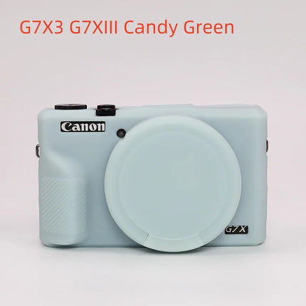 Camera Soft Silicone Skin Cover For Canon G7XII G7X2 G7X Mark 2 G7X3 Body Rubber Case Bag For G7 X Mark III With Lens Protector