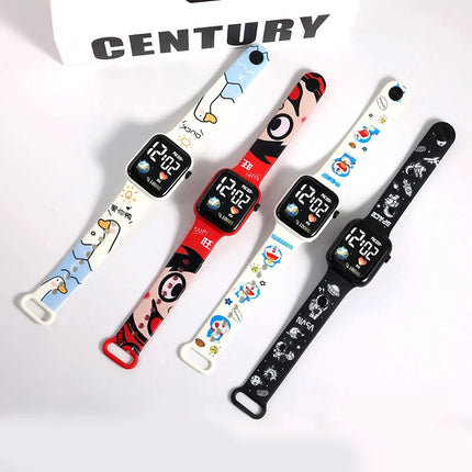 Bandai Dragon Ball Z Fashion Cartoon Action Printing Anime LED Type Watches Kids Watch Birthday Gifts Toys