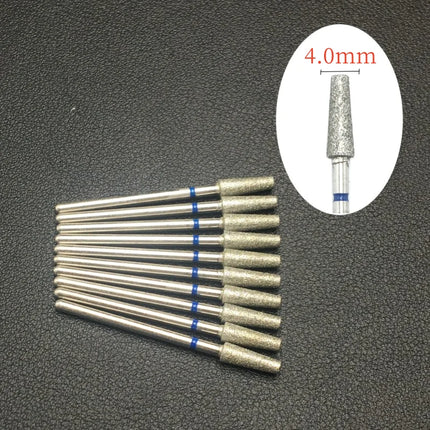 10 Piece Nail Milling Cutter Set Diamond Electric Nail Enhancement Drill Nail Drill Corner Cleaning Drill Burr Accessories Tool
