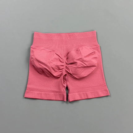 HISTELLO Gym Shorts 4.5" Women Fitness Sports Biker Shorts Low Waist Running Pants Workout Scrunch Butt Yoga Seamless Leggings