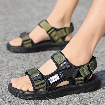 A Pair of Men's New Summer Casual Shoes, Fashionable and Trendy Sports Wear-Resistant Sandals, Cool Beach Shoes