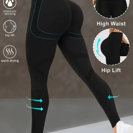 Women's High Waist Yoga Pants, Butt Lifting Wide Waistband Leggings, Adjustable Butt Lift Workout Trousers for Running Gym Fitne