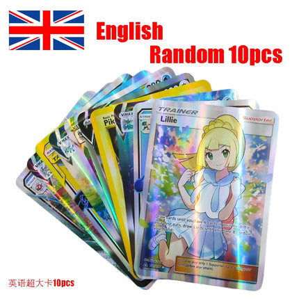 Pokemon Cards 21x15cm Oversized English Vmax V Vstar Jumbo Letters Super Rare Rainbow Card Pikachu Mewtwo Jumbo Card Child Gift