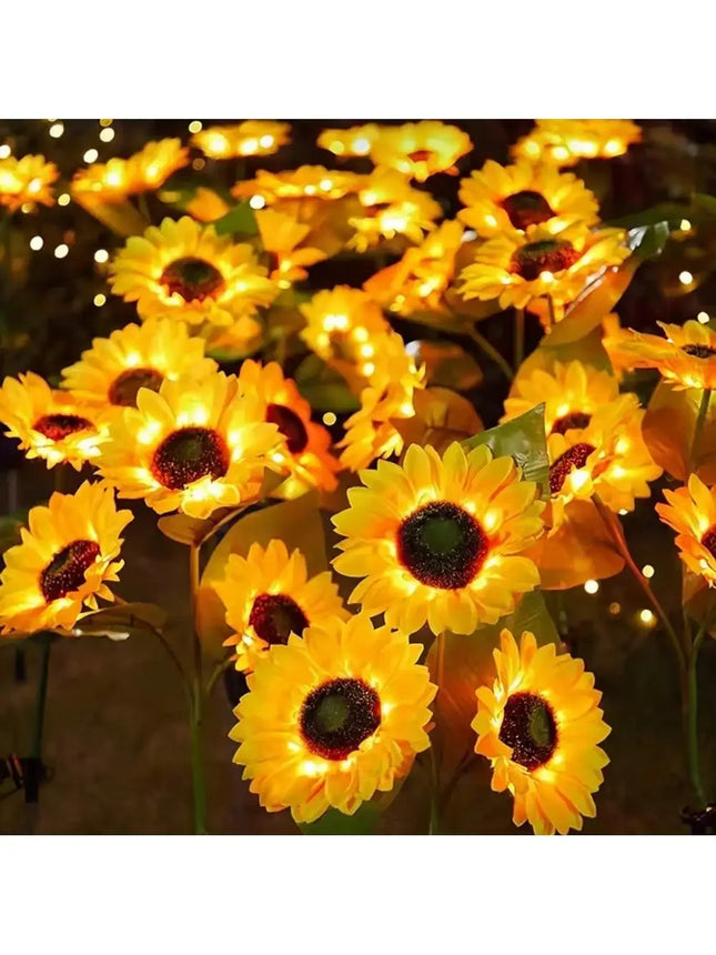 Solar Powered Sunflower Light Outdoor Waterproof LED Ground Insert Lawn Lamp For Garden Lawn Courtyard - product image 2
