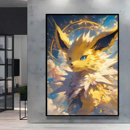 Stylish Pokemon Umbreon Decorative High Quality Canvas Painting Available in Multiple Sizes Suitable for Different Home Spaces